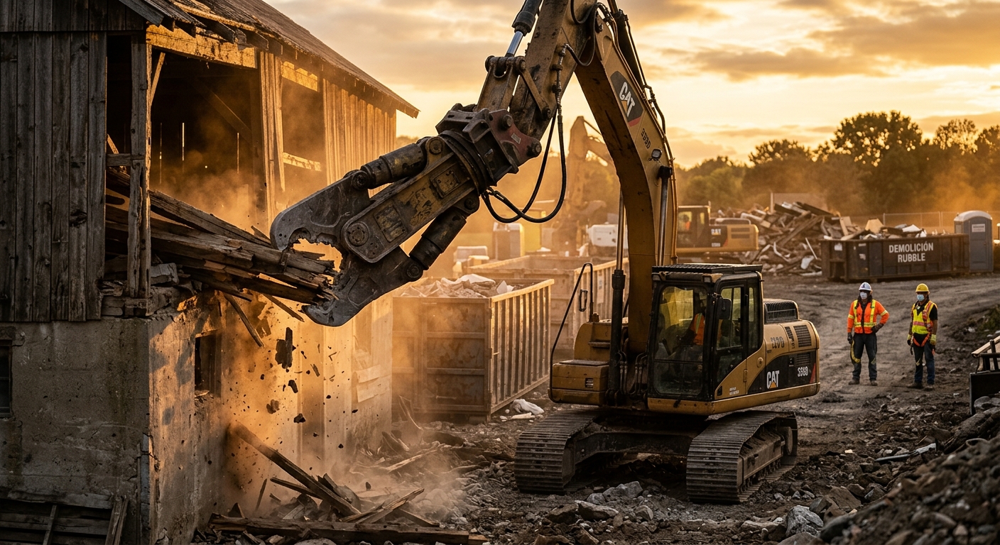 Cómo presupuestar una demolición grande: lecciones de una nave de 300 m² con cimientos