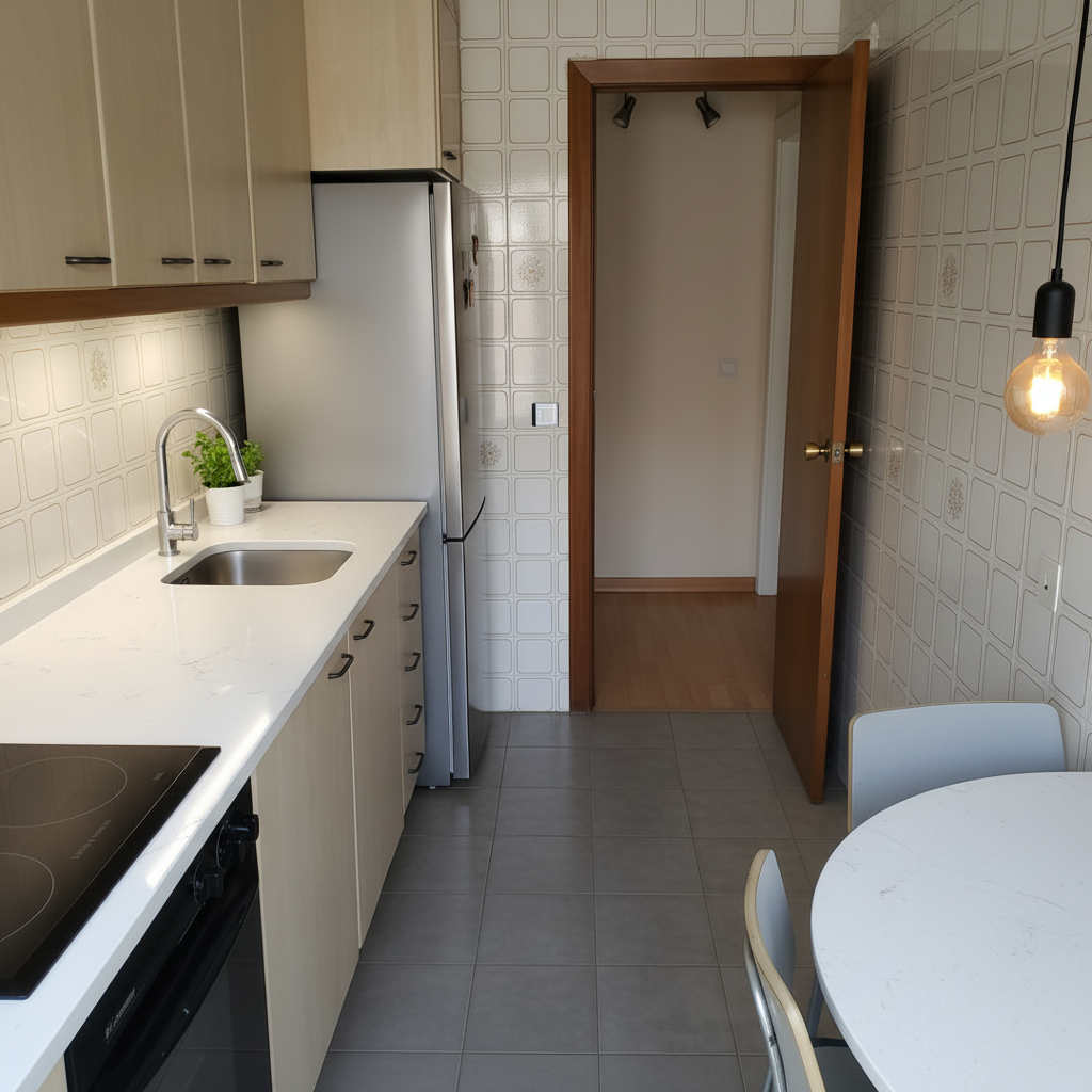 Reforma de cocina moderna con aire retro en Godella — foto 2