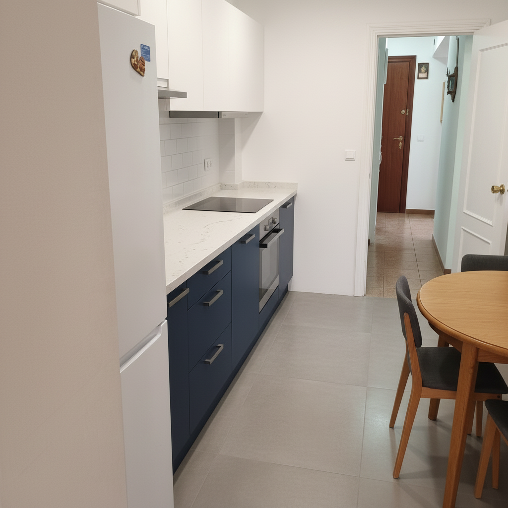 Reforma integral de piso con cocina moderna en Ontinyent